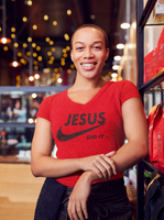 JESUS DIT IT....... LADIES V-NECK